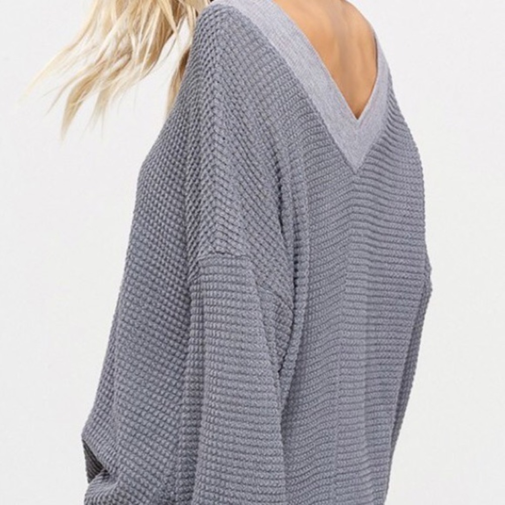 ✔️Last 1! Must Have Soft LS V-Neck Waffle Knit! - Picture 6 of 8